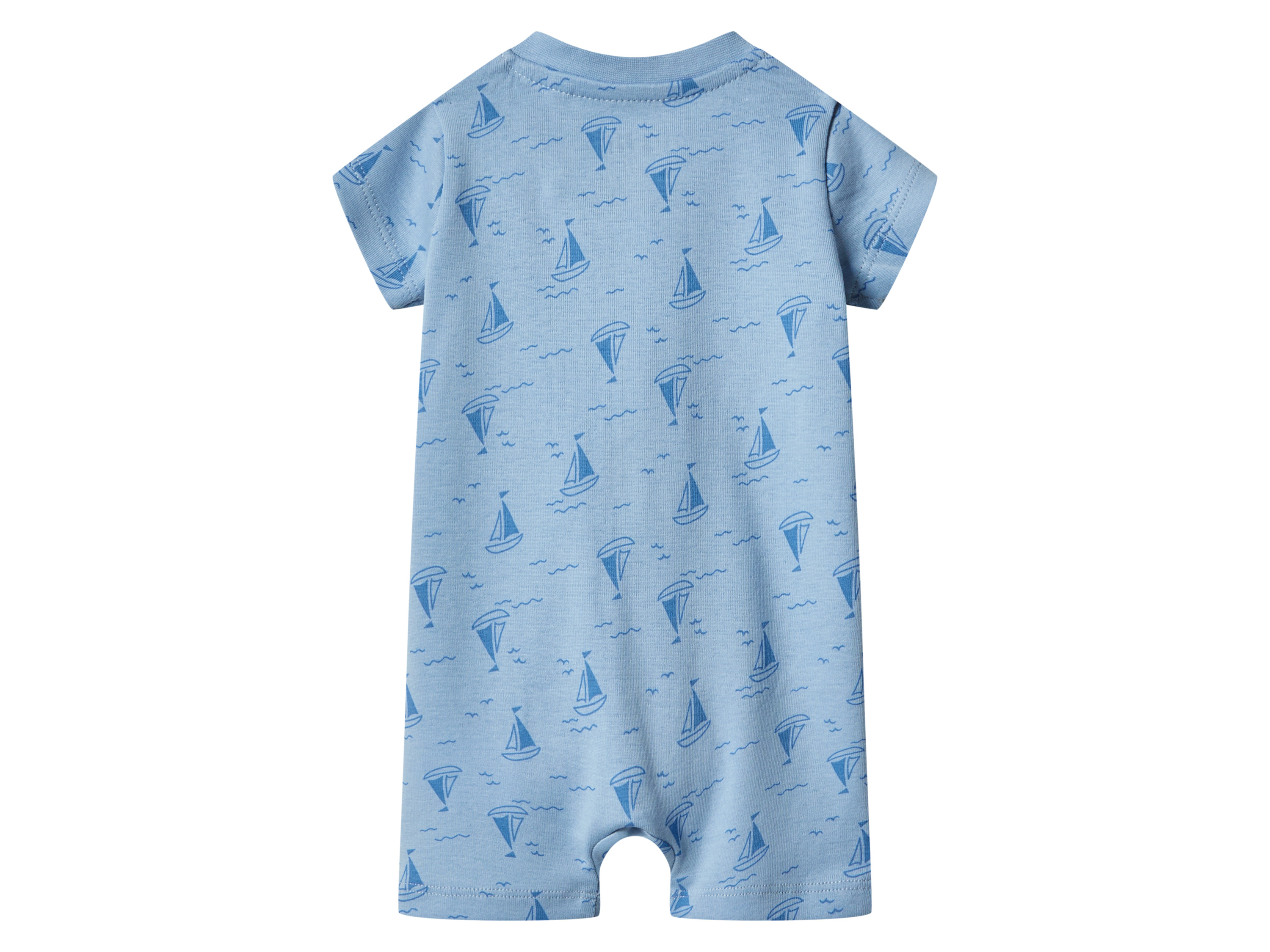 LUPILU® Baby Schlafoveralls, 2 Stück (navy/hellblau, 50/56) – Bild 4 von 4