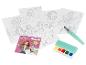 Forever Girlie Aquarell-Set mit Wasserpinsel, Schwamm und Malvorlagen