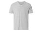 Herren hellgraues V-Ausschnitt T-Shirt