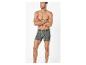 Herren-Boxershorts gestreift in Grau mit Gummibund