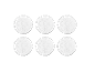 Sechs 3V CR2032 Lithium-Knopfzellenbatterien.