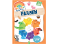 Buntes Kinderbuch mit Tieren und Gegenständen, Text 'FARBEN' und 'Ab 3 Jahren'.