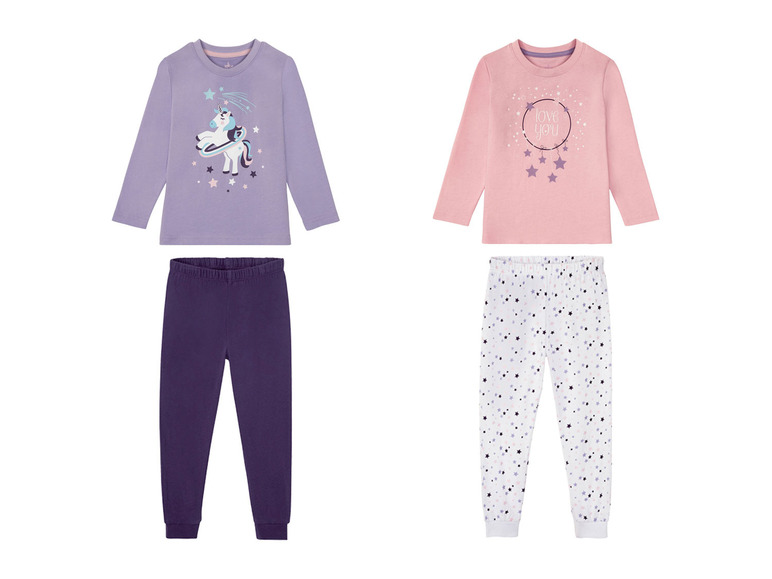 Gehe zu Vollbildansicht: lupilu Kleinkinder Pyjama Mädchen, aus reiner Baumwolle - Bild 1