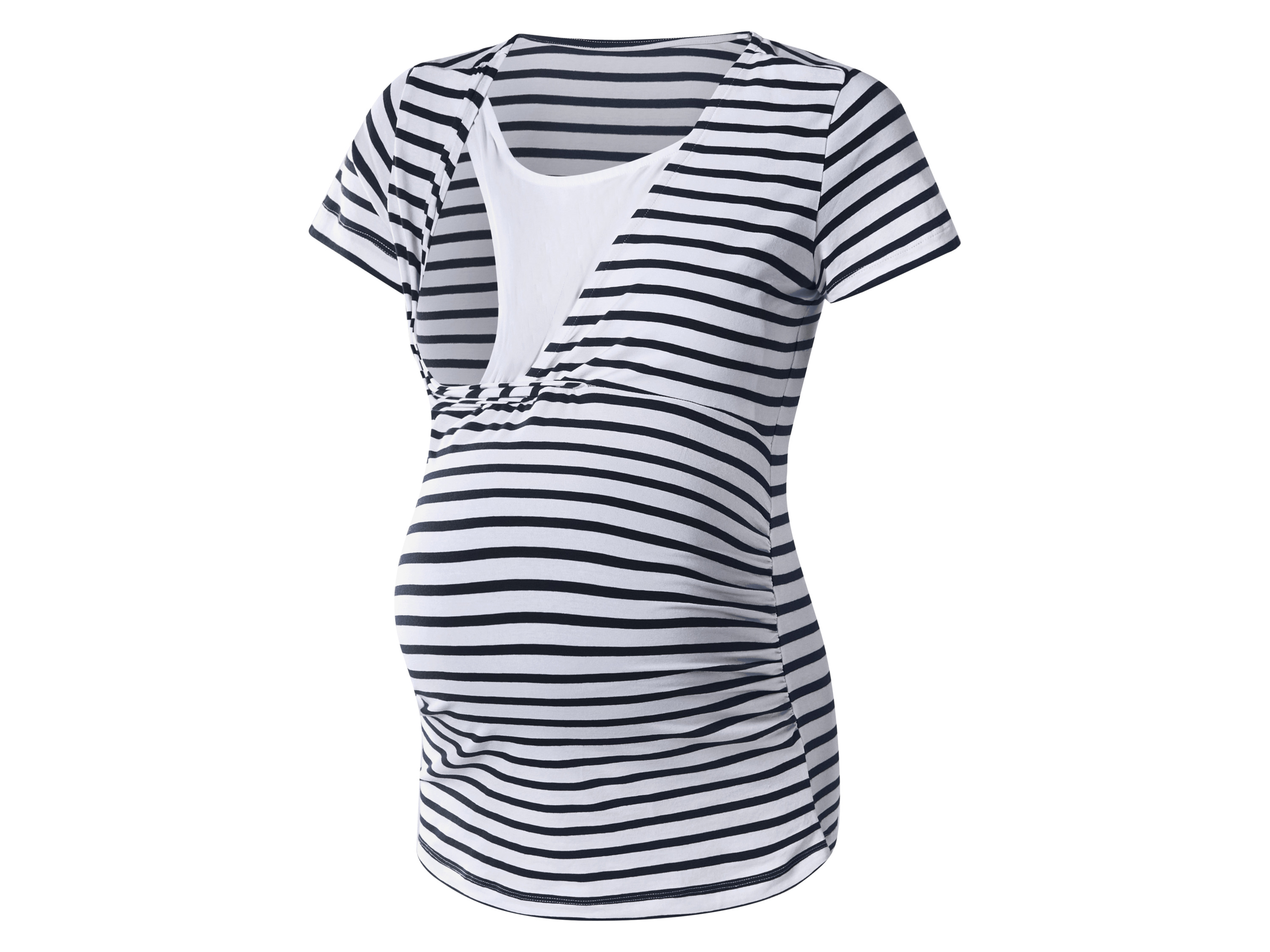 ESMARA® Damen Umstandsshirt (Streifen/weiß, XS(32/34)) – Bild 4 von 4