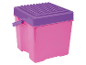 LUPILU® Rosa Bausteinebox mit lila Deckel