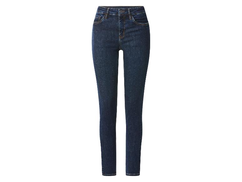 Dunkelblaue High-Waist Skinny Jeans für Damen
