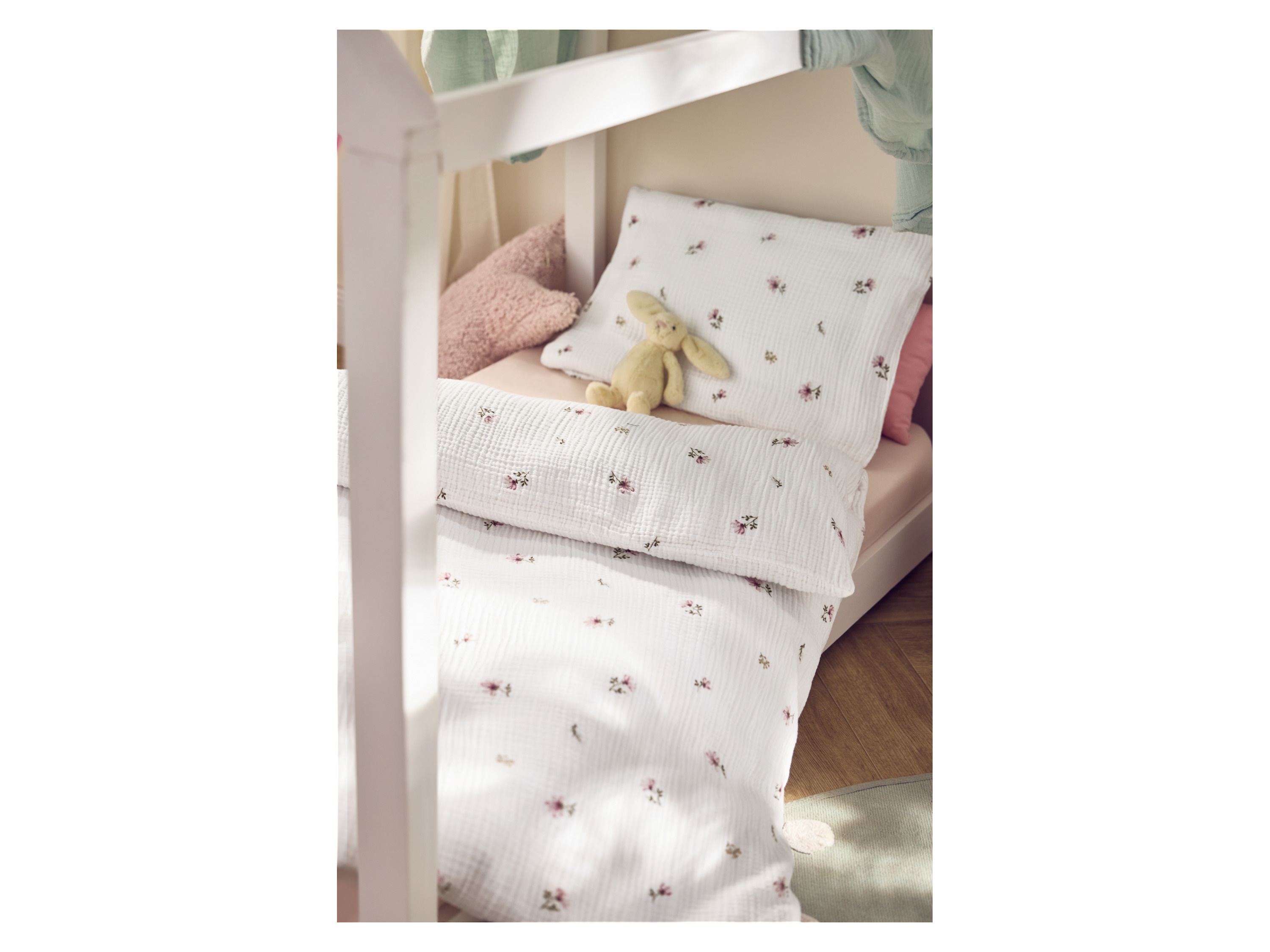 LIVARNO® Baby-Musselin-Bettwäsche, 100 x 135 cm (Weiß) – Bild 2 von 4