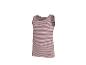 Gestreiftes Damen-Tanktop in Rosa- und Weißtönen.