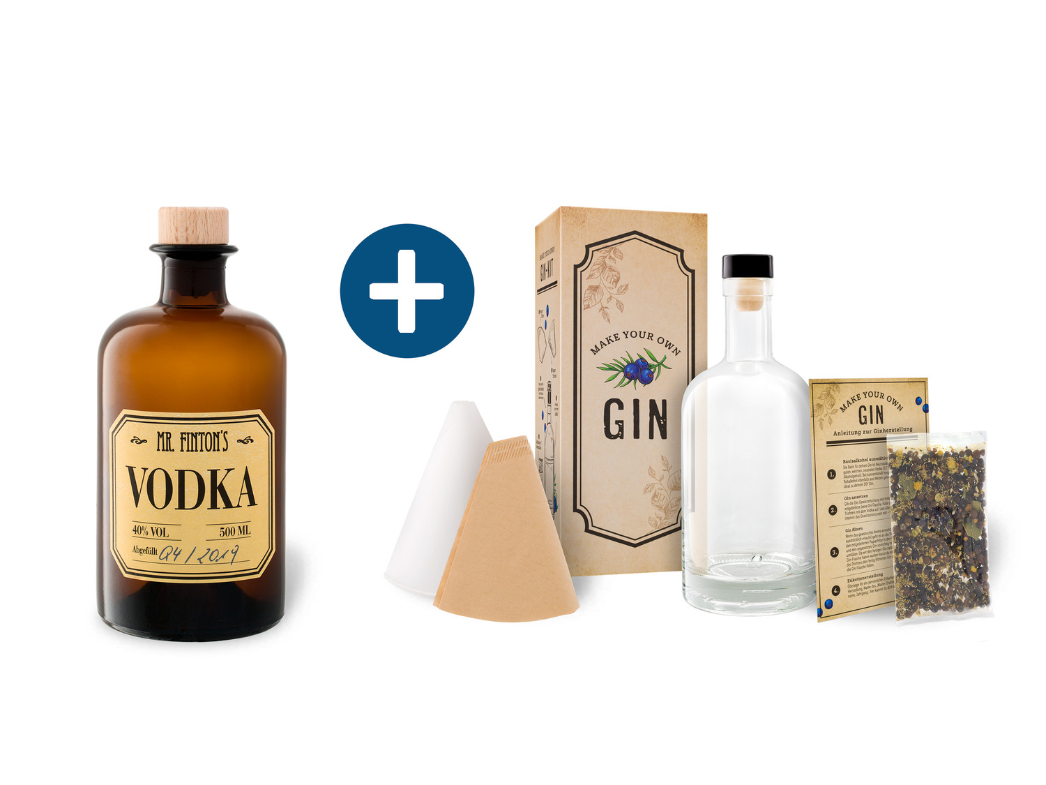 Mr. Finton's Vodka 40 Vol + DIY Gin Kit GRATIS LIDL