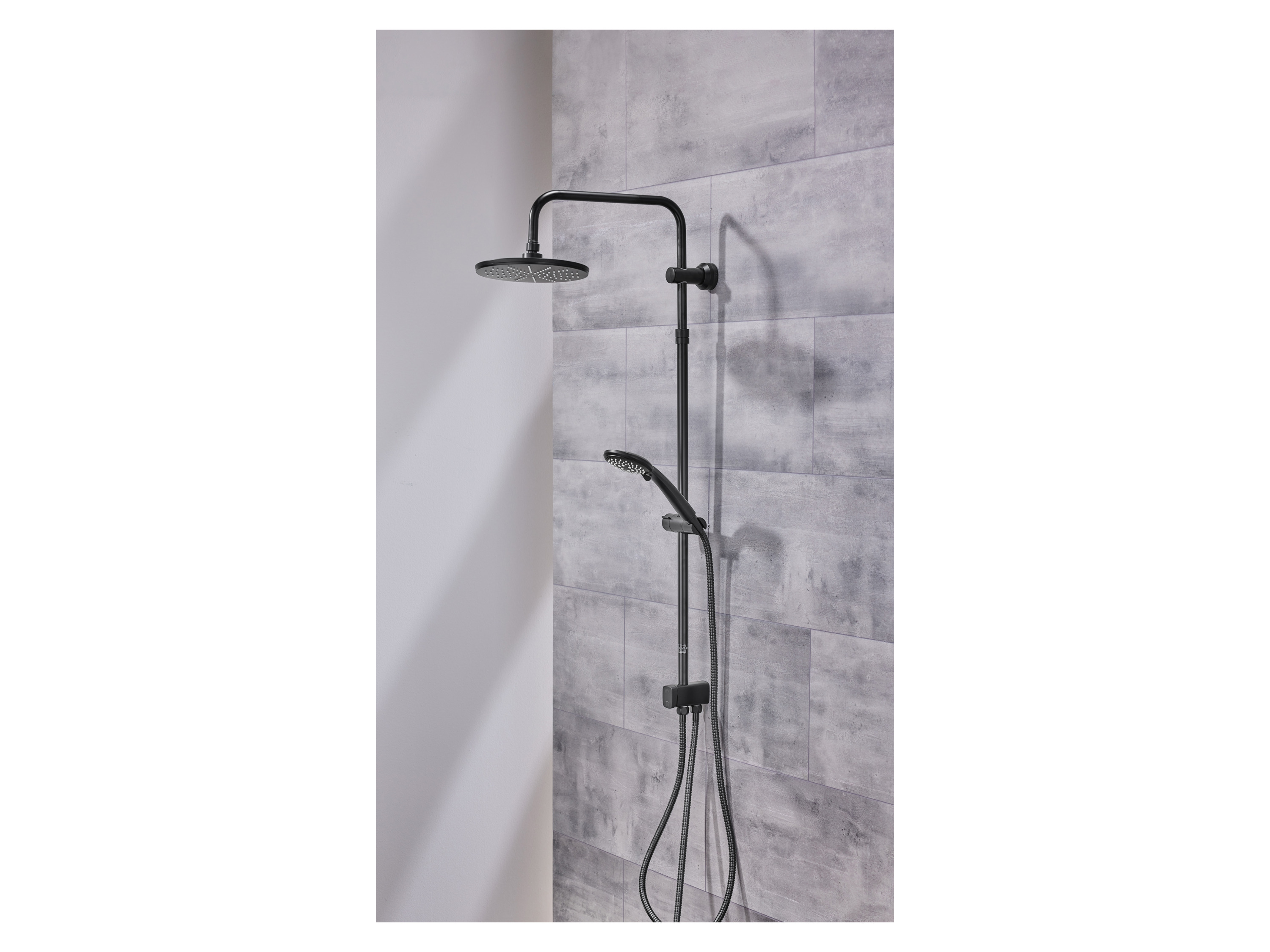 Thumbnail - LIVARNO home Überkopfbrauseset (Schwarz)