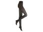 Schwarze Strumpfhose an einer Schaufensterpuppe, mit sichtbaren Texturdetails.