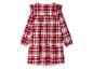 Ein rot-weiß kariertes Kleid mit Spitze