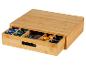 Bambus-Aufbewahrungsbox mit Schublade für Nespresso Kapseln.