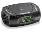 Schwarzes Radiowecker mit CD-Player und grünem Digitaldisplay, das 10:42 anzeigt.