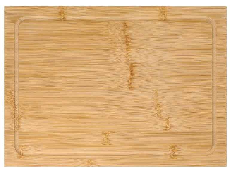 Bambus-Schneidebrett mit Saftrille.