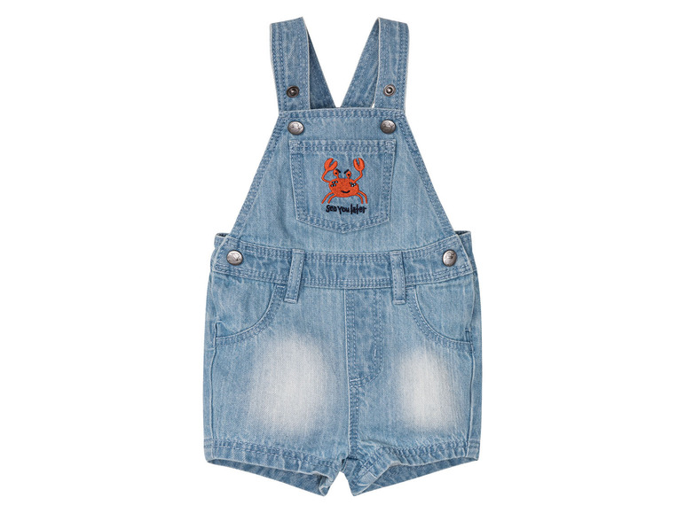 Gehe zu Vollbildansicht: lupilu® Baby Jeans-Latzhose mit aufgesetzter Brusttasche - Bild 2