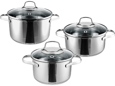 SILVERCREST® Topfset Edelstahl 3-tlg. Best
