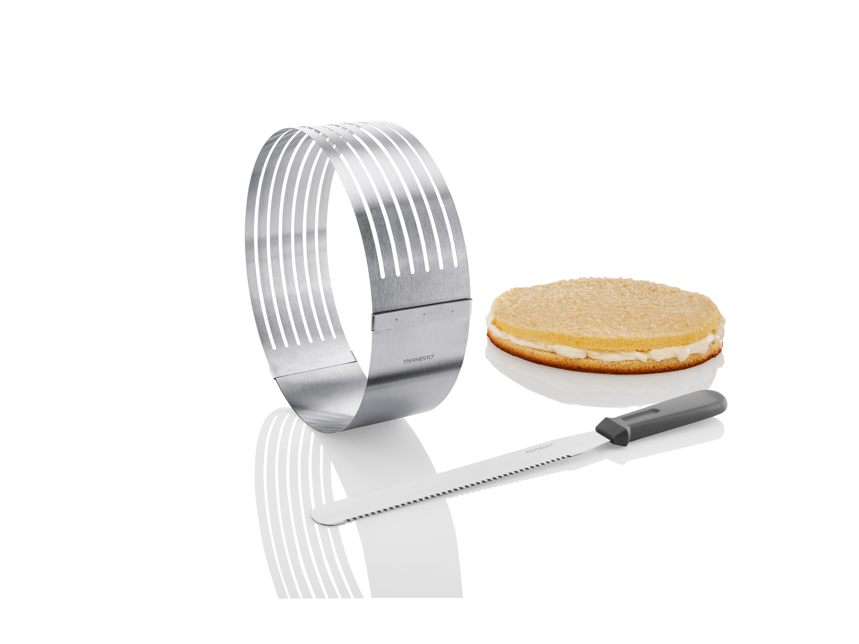 Thumbnail - ERNESTO® Tortenbodenheber/ Kuchenschneidhilfe inkl. Messer (Kuchenschneidhilfe)