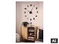 Moderne DIY-Wanduhr von LIVARNO home über einer stilvollen Kommode. [KI-generiertes Bild]