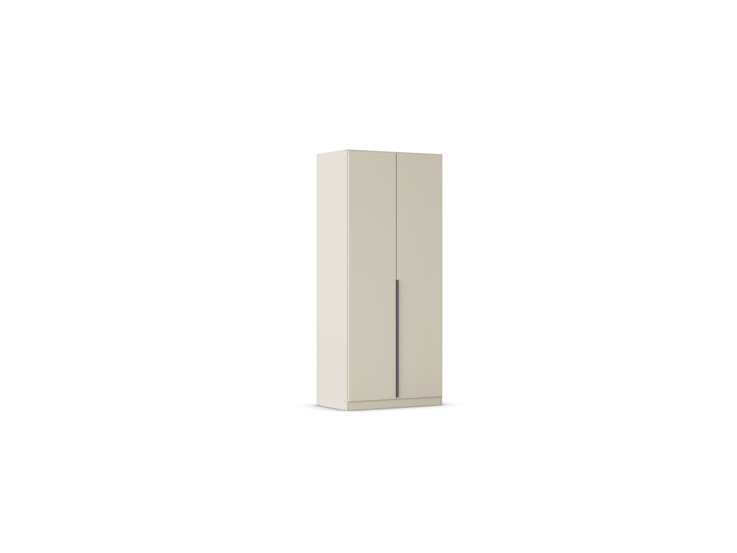 RAUCH ORANGE Drehtürenschrank Alabama (Basic-Zubehör, Beige-Champagner, Griffe Grau, 91 x 210 cm) – Bild 3 von 4