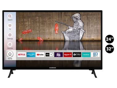 Techwood Fernseher / Smart TV HD+, Works with Alexa, OK Google, große Auswahl an Apps