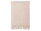 Hellbeiger Strickschal mit Fransen
