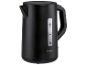 Schwarzer Silvercrest Wasserkocher mit 1,7 L Fassungsvermögen und Wasserstandsanzeige.