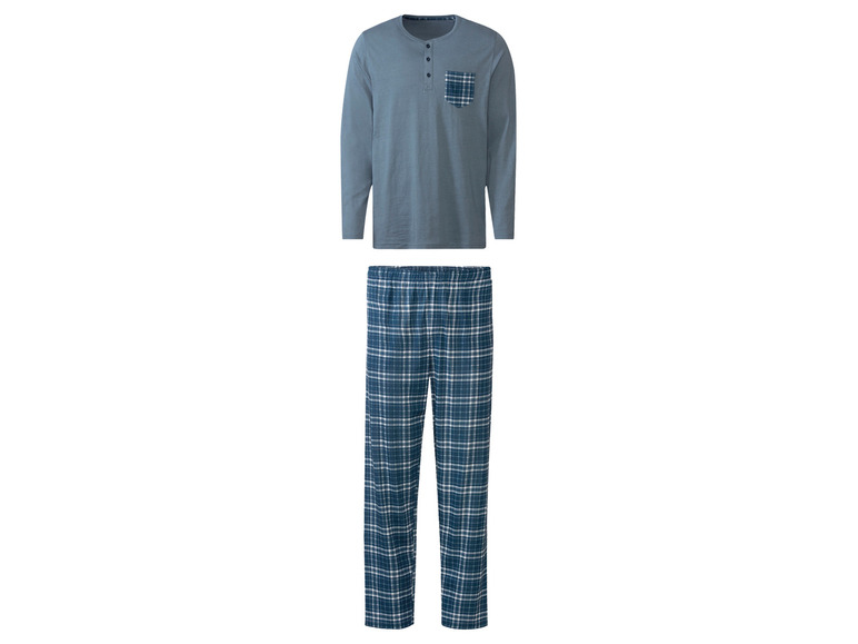 Gehe zu Vollbildansicht: LIVERGY® Herren Pyjama aus reiner Baumwolle - Bild 2