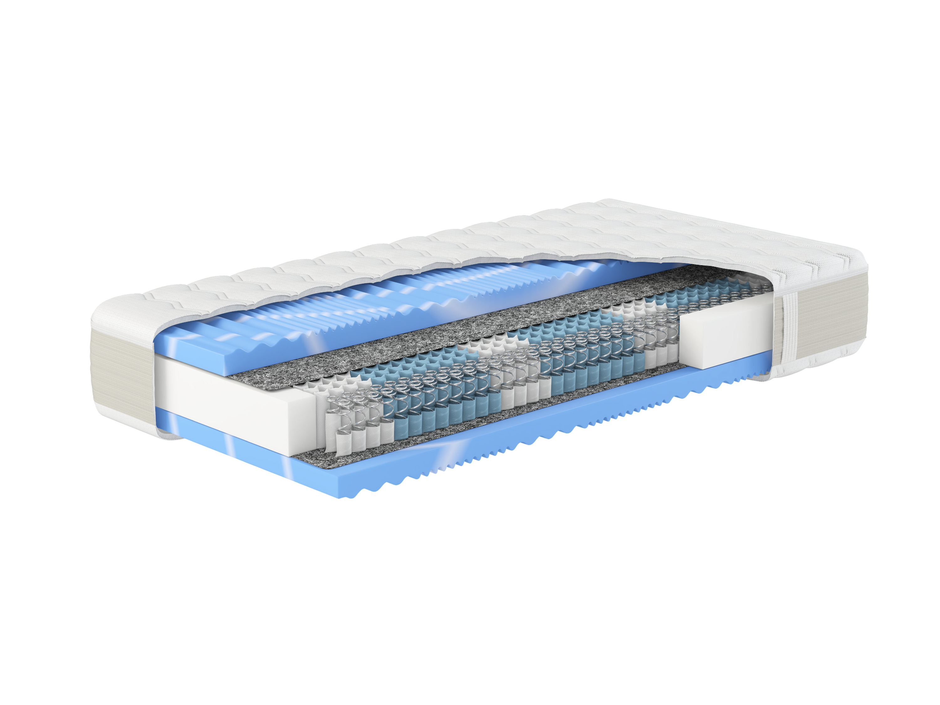 HN8 SCHLAFSYSTEME 7-Zonen Taschenfederkernmatratze XXL Gelstar T-1000 (H3, 90 x 190) – Bild 2 von 4