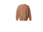 Brauner Strickpullover mit langen Ärmeln, Rückansicht