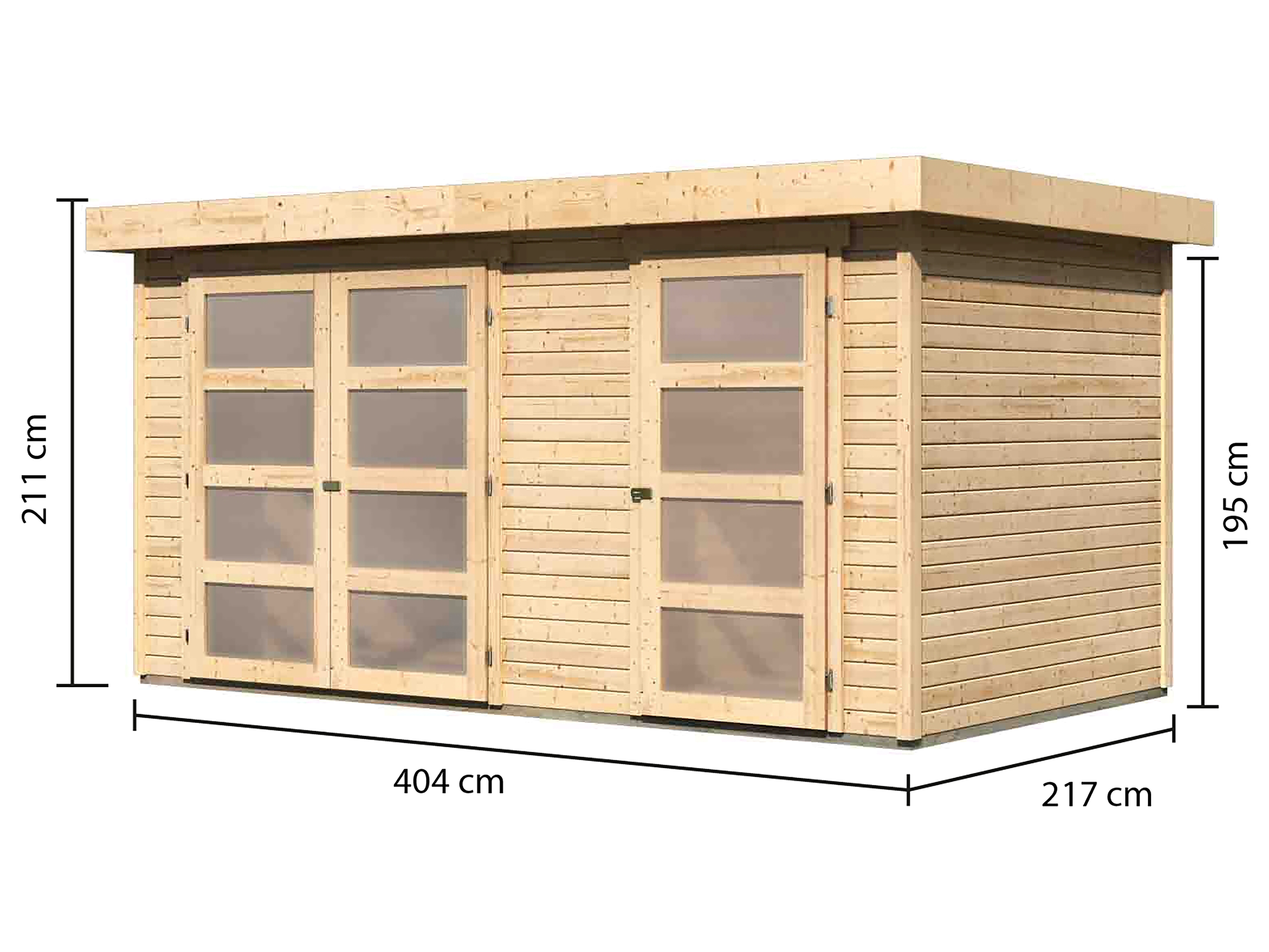 Thumbnail - Karibu Gartenhaus Lund (ohne Boden, Natur)