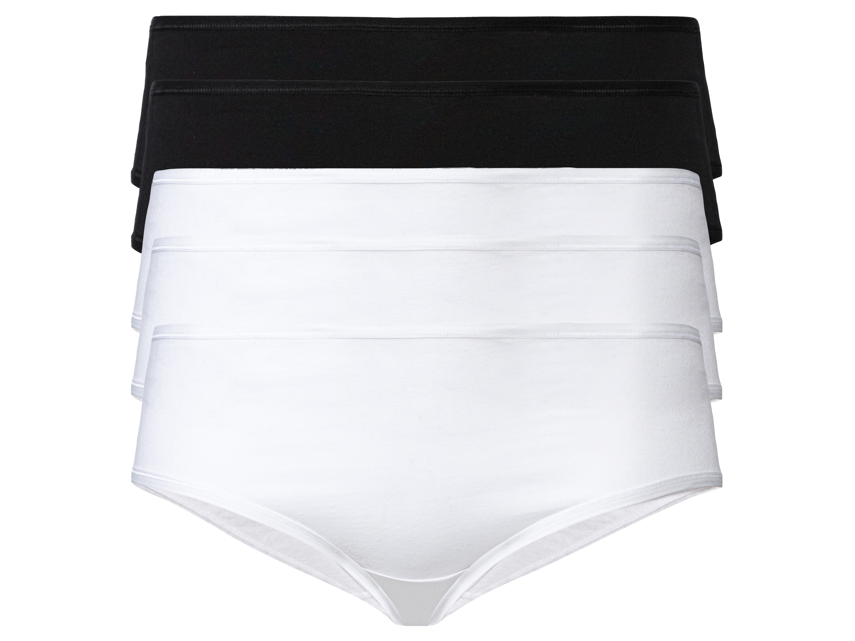 esmara® Damen Hipster, 5 Stück (Schwarz/weiß, 3XL(56/58)) | 04334036082287