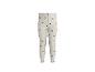 Beige Kinderleggings mit schwarzen Herzen