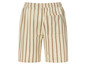 Beige Shorts mit vertikalen Streifen