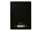 Schwarze Küchenwaage mit Digitalanzeige, die „0 g“ anzeigt, und Tasten für „Unit“ und „Tare“.