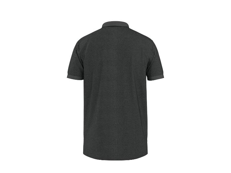 Schwarzes Kurzarm-Poloshirt, Rückansicht