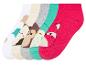 Set Kinder Socken mit Tiermotiven: Fuchs, Igel, Katze.