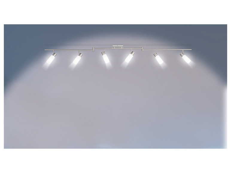 Gehe zu Vollbildansicht: LIVARNO home LED-Deckenleuchte, 6 flammig, in Mattnickel-Optik - Bild 9