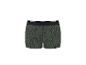 Grüne Herren-Boxershorts mit Palmenmuster und schwarzem Gummibund.