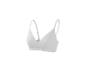 Weißer gerippter Bralette mit verstellbaren Trägern