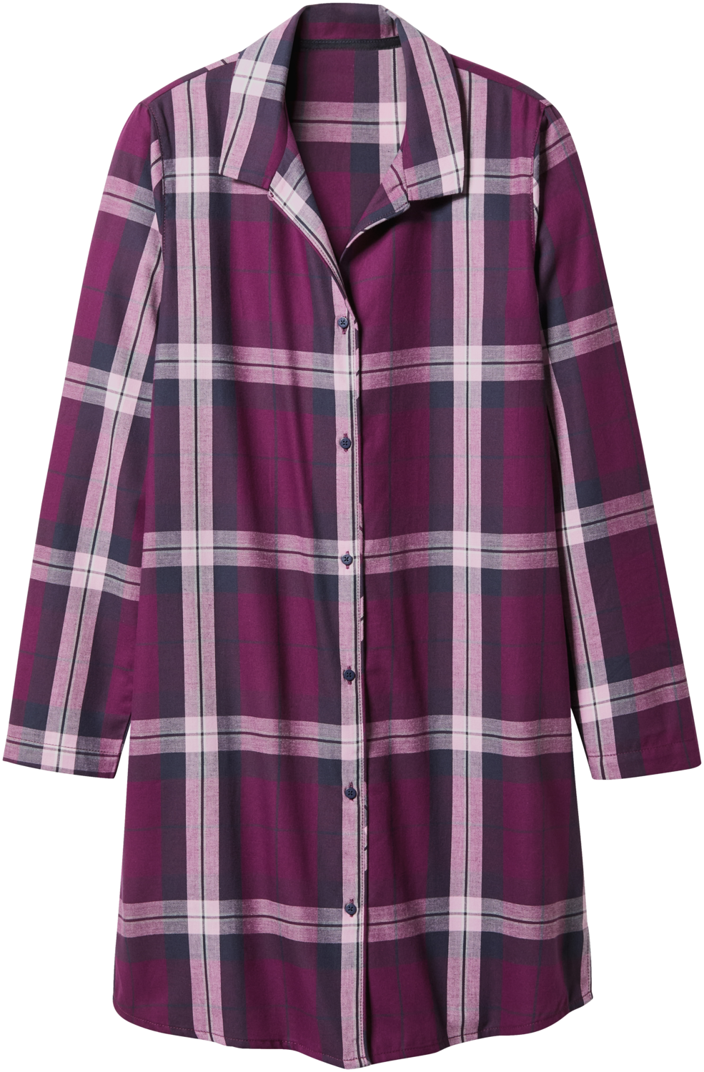 ESMARA® Damen Flanell Bigshirt (Lila, XS(32/34))
