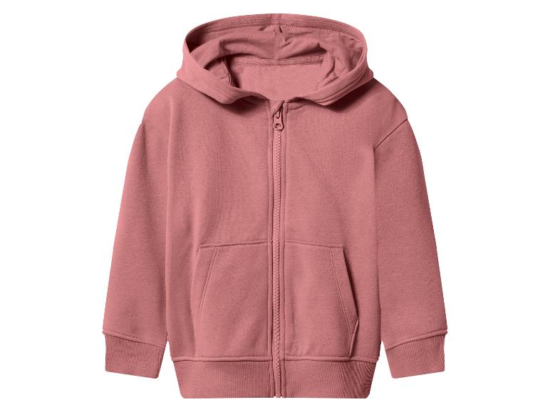 Rosa Kinder-Kapuzenjacke mit Reißverschluss und Taschen