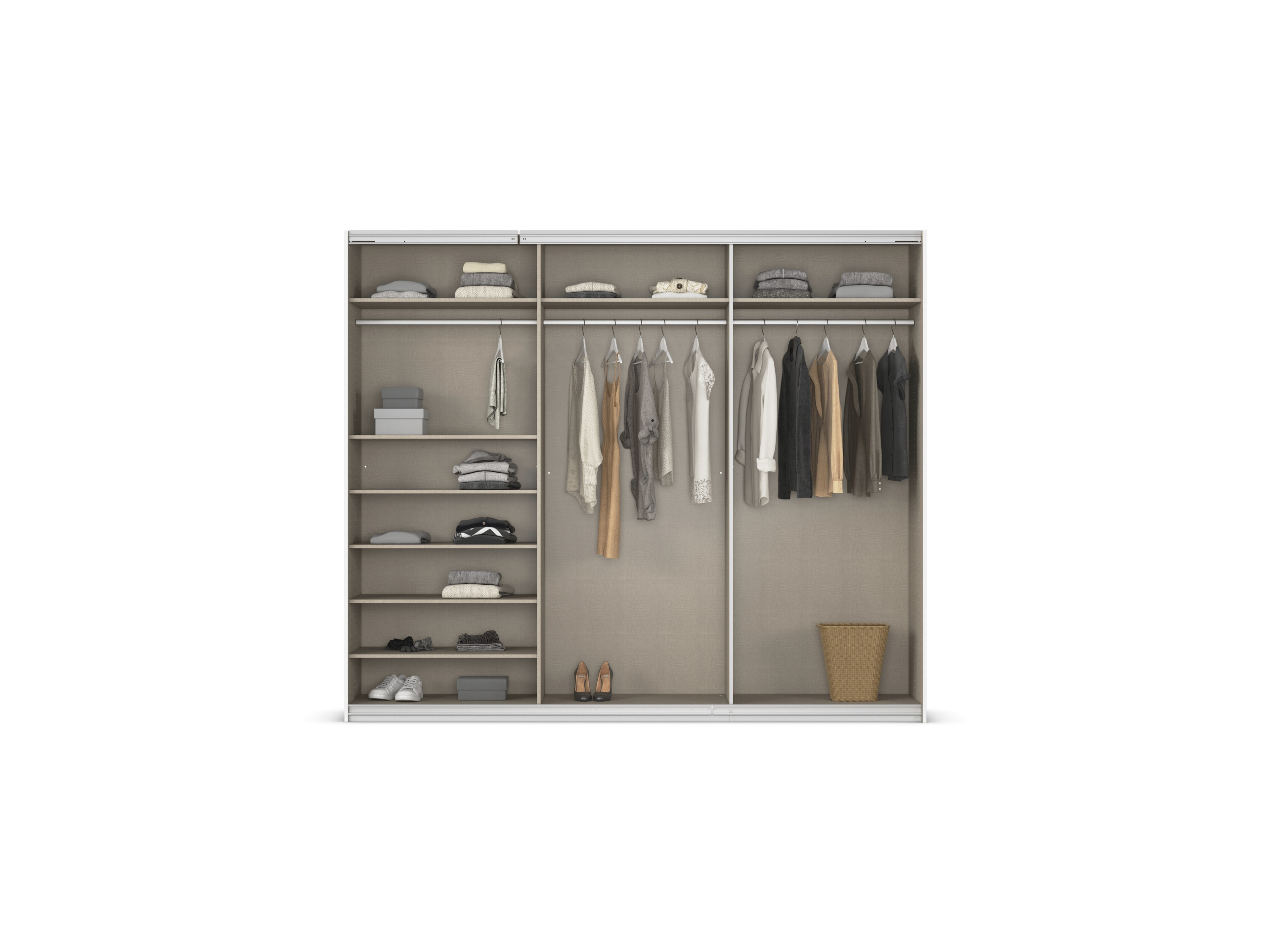 Thumbnail - rauch ORANGE KULMBACH Schwebetürenschrank 3-trg., alpinweiß mit Spiegel (Zubehör Comfort)