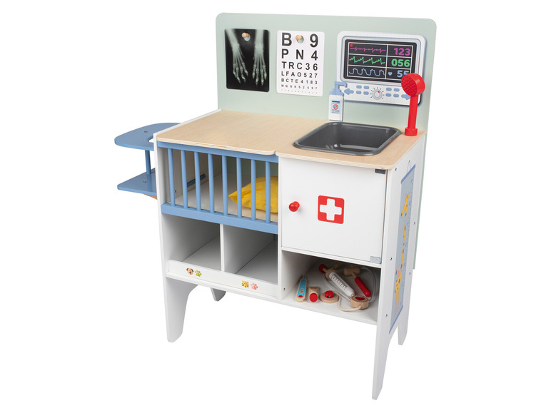Gehe zu Vollbildansicht: Playtive 2-in-1 Baby-Klinik und Tierarzt, aus Echtholz - Bild 1