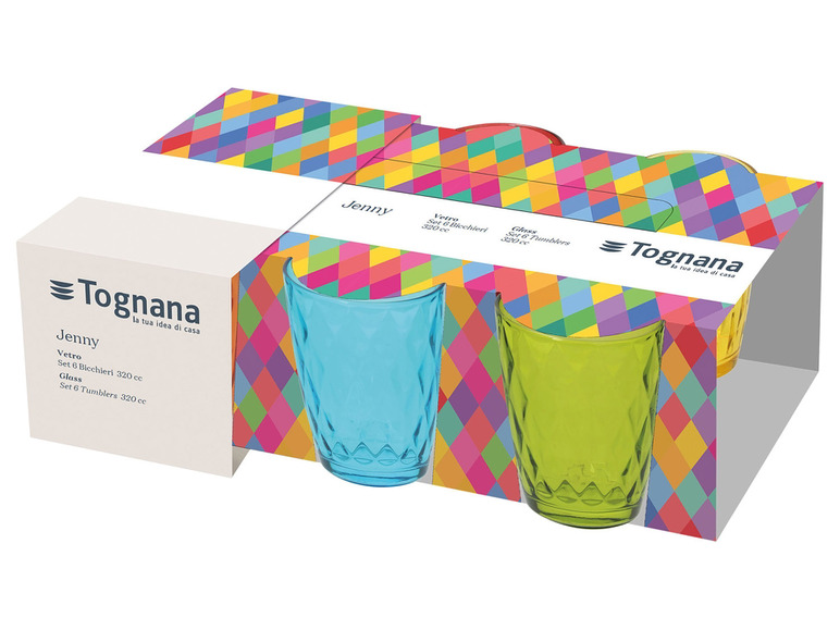 Gehe zu Vollbildansicht: Tognana Gläserset, farbig, 320ml - Bild 2