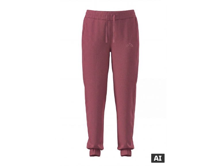 Dunkelrosa Jogginghose mit elastischem Bund und Bündchen.