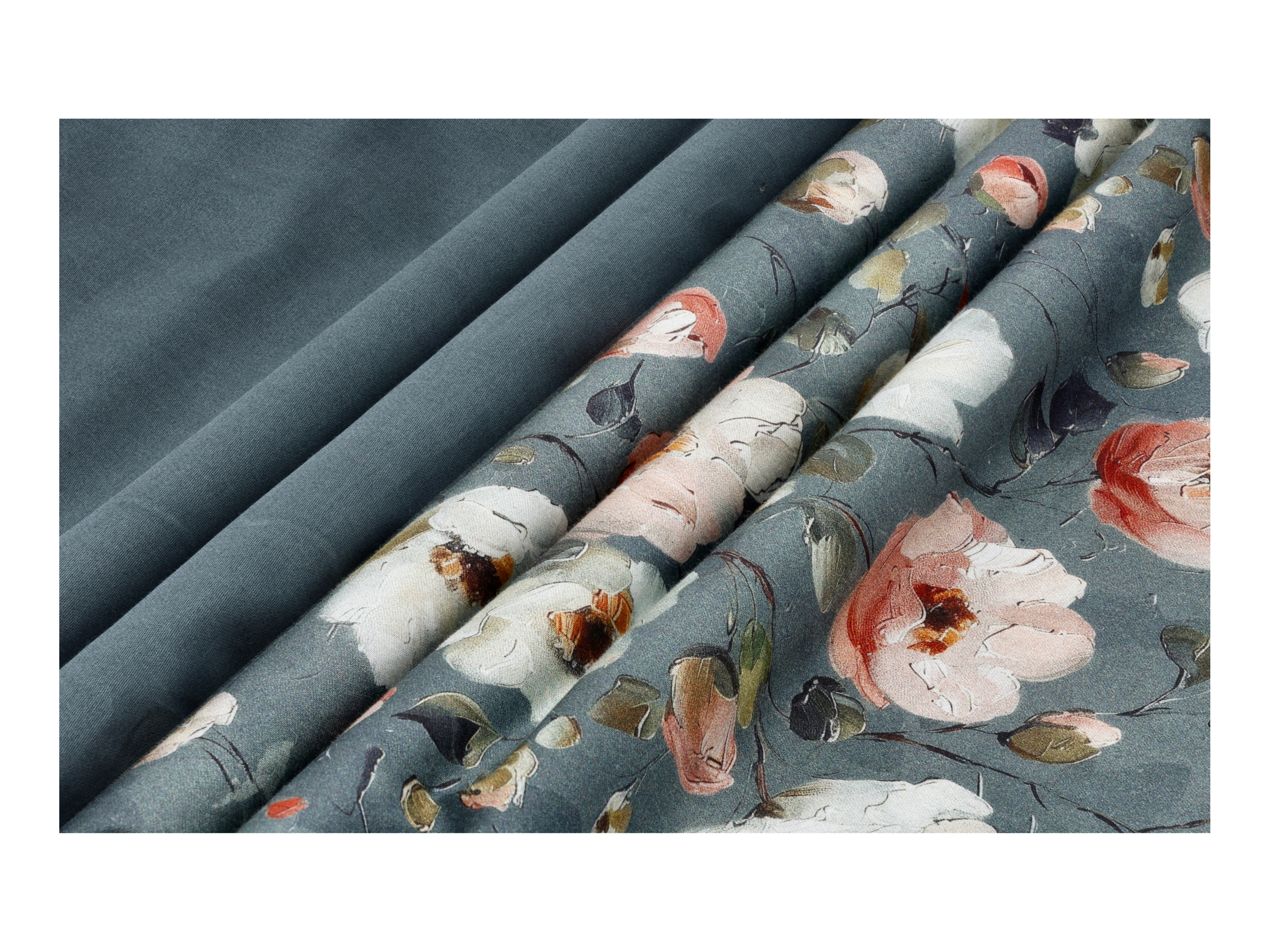 Thumbnail - LIVARNO® Bettwäsche Satin, 135 x 200 cm (Blumen/grün)