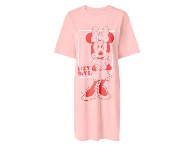Rosa Nachthemd mit Minnie-Maus-Aufdruck und dem Text „LAZY DAYS“.