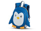 Blauer Rucksack mit Pinguin-Motiv für Kinder.