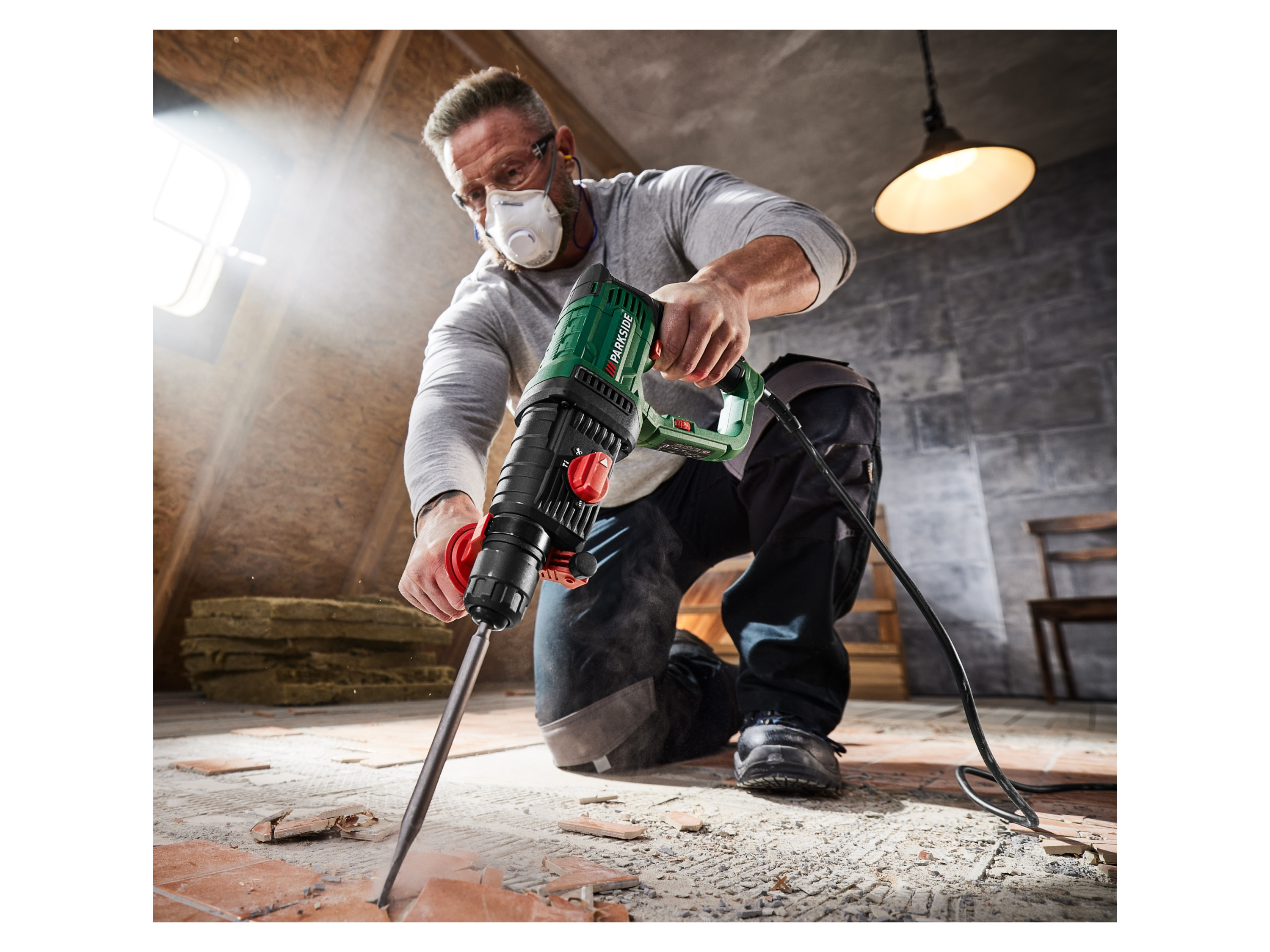 Thumbnail - PARKSIDE® Bohr- und Meißelhammer »PBH 1050 D4 «, mit um 360° drehbarem Frontgriff